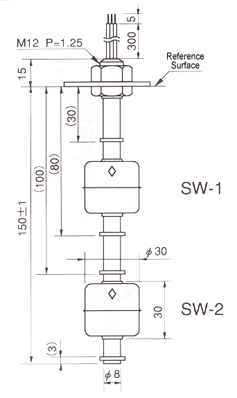 液位傳感器（水位傳感器）FS-9521尺寸規(guī)格