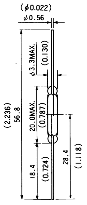 干簧管（磁性開(kāi)關(guān)/磁簧開(kāi)關(guān)）HYR-2034尺寸規(guī)格