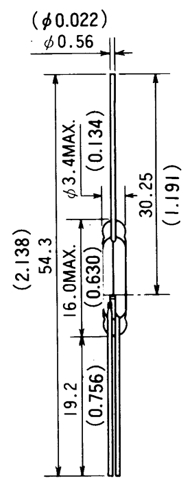 干簧管（磁性開關(guān)/磁簧開關(guān)）HYR-1554尺寸規(guī)格