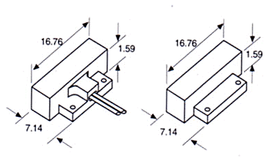 門(mén)磁開(kāi)關(guān)（磁性開(kāi)關(guān)/接近開(kāi)關(guān)/接近傳感器）DC-1571尺寸規(guī)格