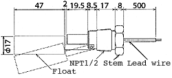 液位開關（液位傳感器/水位開關）RFS-12-1尺寸規(guī)格